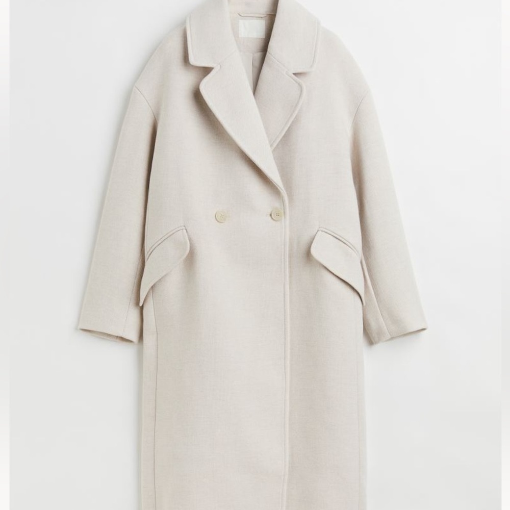 H&M oversized nude coat